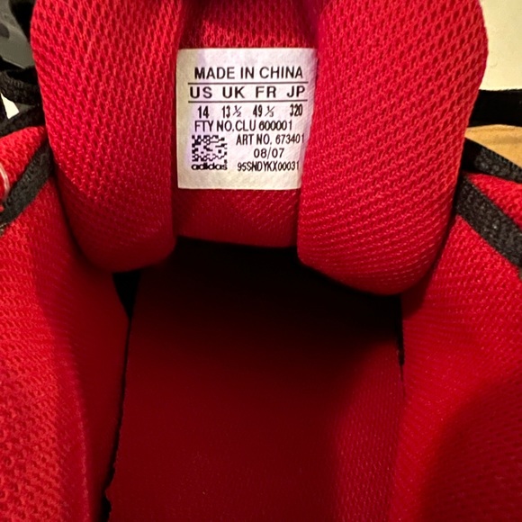 Mens adidas spinner 8 Red/Black Low Baseball Metal Cleats size 14  BRAND NEW - Picture 6 of 6